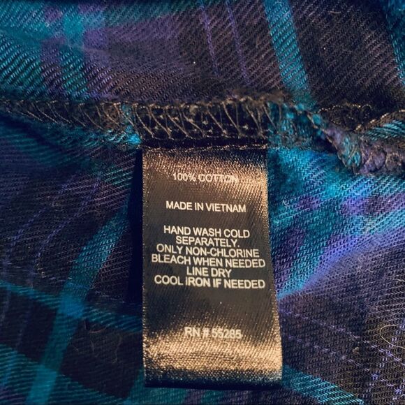 Boyfriend flannel plaid buttoned down shirt by Express - Picture 6 of 7